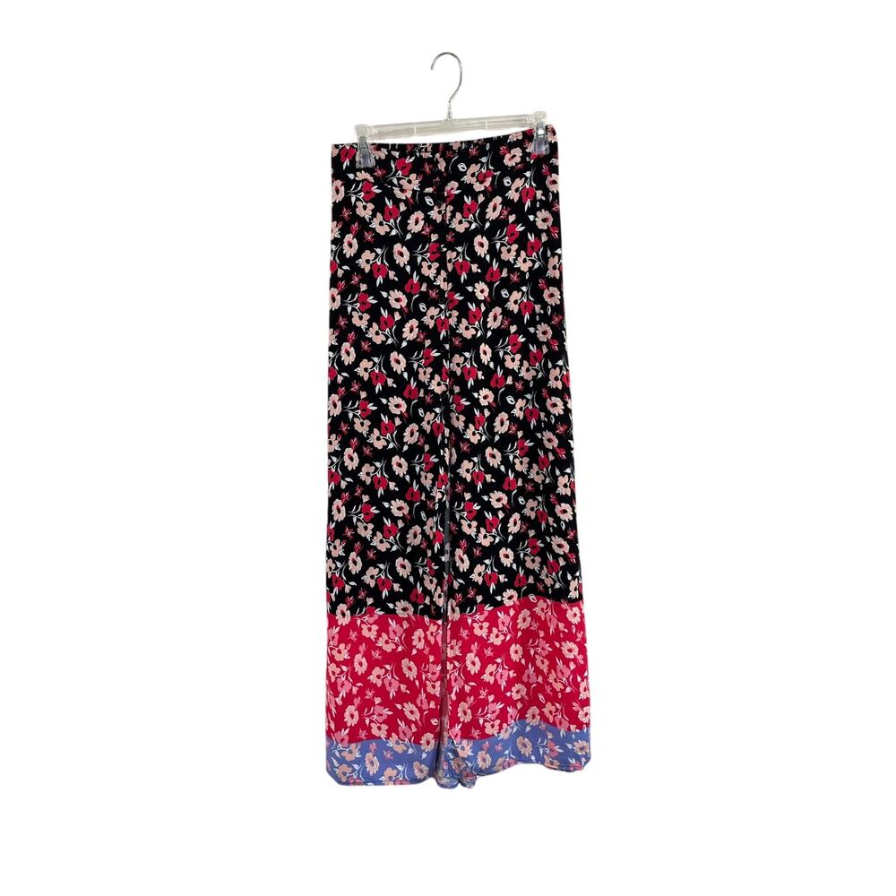 Express Floral Patchwork Maxi Skirt Size Small 100% Rayon Boho